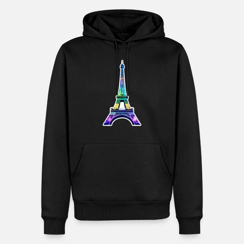 Eiffelturm #23 - Männer Premium Bio Hoodie - Schwarz