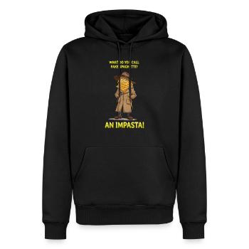 Eine Impasta - Männer Premium Bio Hoodie - Schwarz - Vorne - Nico (187cm)