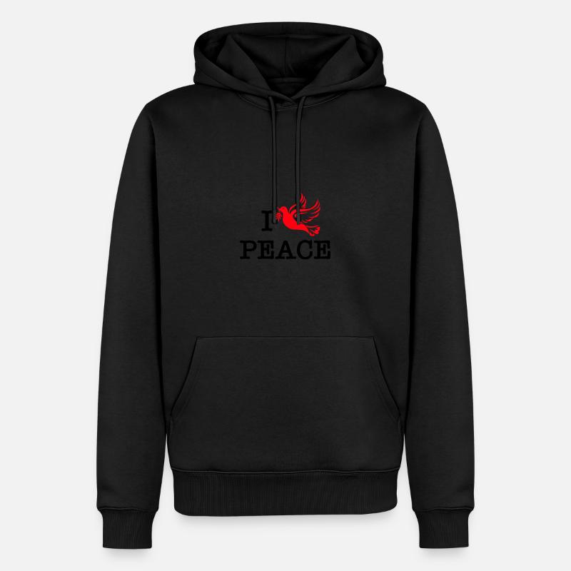 I love peace 2 - Sweat à capuche Premium bio Homme - noir
