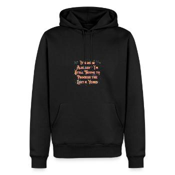 The attempt to revisit the last 2 years Happy New Year Wi - Men’s Premium Organic Hoodie - black - Front - Nico (187cm)