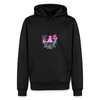 Ce n’est pas des dessins animés, c’est un anime drôle j - Sweat à capuche Premium bio Homme - noir - Devant - Nico (187cm)
