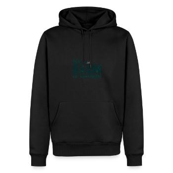 Der Baum Hat Angefangen Holz Sprüche - Männer Premium Bio Hoodie - Schwarz - Vorne - Nico (187cm)