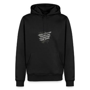 Je ne t’ai pas vu depuis l’année dernière - Sweat à capuche Premium bio Homme - noir - Devant - Nico (187cm)