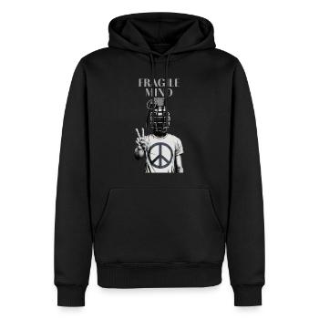 Fragile Mind - Men’s Premium Organic Hoodie - black - Front - Nico (187cm)