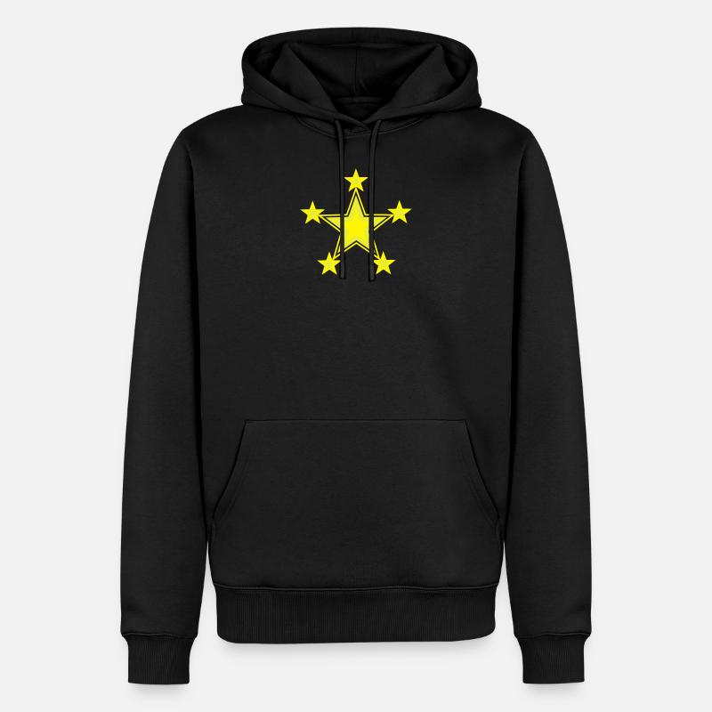 etoile multiple - Sweat à capuche Premium bio Homme - noir