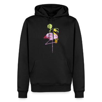Flamtoucan - Männer Premium Bio Hoodie - Schwarz - Vorne - Nico (187cm)