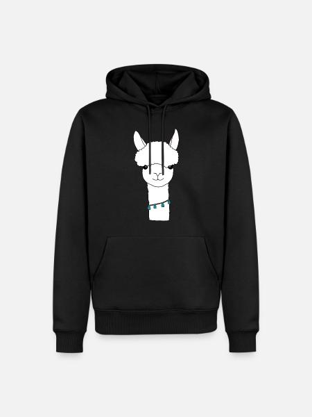 alpaca - Men’s Premium Organic Hoodie - black