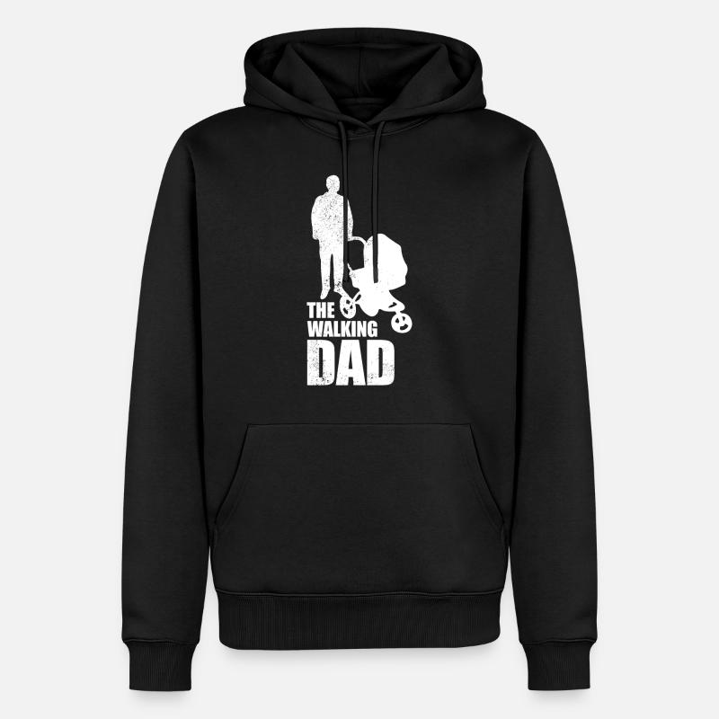 LE PAPA MARCHE - Sweat à capuche Premium bio Homme - noir