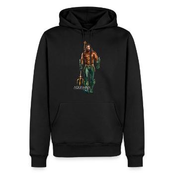 Aquaman Film Aquaman Figure - Sweat à capuche Premium bio Homme - noir - Devant - Nico (187cm)