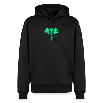 Fun elephant gift for elephant lovers - Men’s Premium Organic Hoodie - black - Front - Nico (187cm)