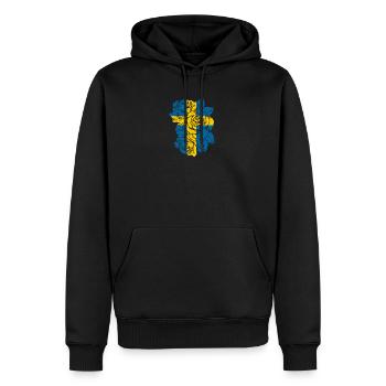 Schweden-Land-Blumen-Symbol Geschenk für Ihre Schiffe - Männer Premium Bio Hoodie - Schwarz - Vorne - Nico (187cm)