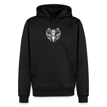 Cadeau de coureur moto motard pour cavalier - Sweat à capuche Premium bio Homme - noir - Devant - Nico (187cm)