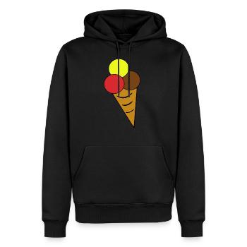 Eistüte Eiskreme Eiswaffel - Männer Premium Bio Hoodie - Schwarz - Vorne - Nico (187cm)