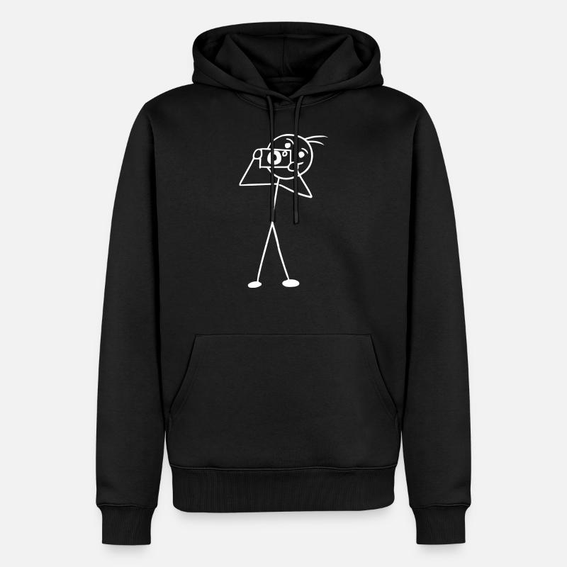 Lächeln!!! - Männer Premium Bio Hoodie - Schwarz