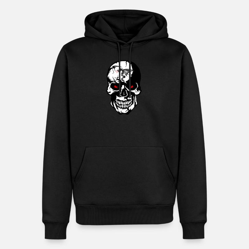 Schädel Schädel Drache Stammesschädel - Männer Premium Bio Hoodie - undefined
