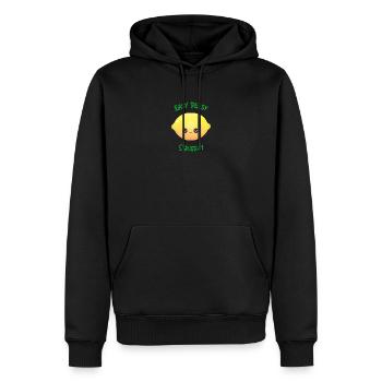t shirt easy peasy lemon squeezy gift humor meme - Sweat à capuche Premium bio Homme - noir - Devant - Nico (187cm)