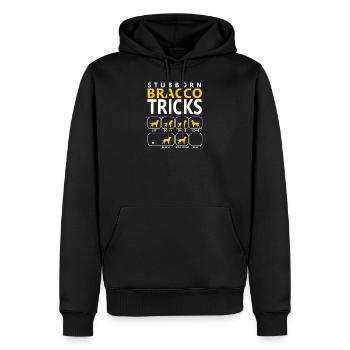 Stubborn Bracco Italiano Tricks - Men’s Premium Organic Hoodie - black - Front - Nico (187cm)