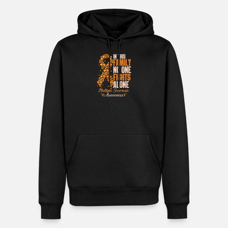 MS Awareness Warrior - Männer Premium Bio Hoodie - Schwarz