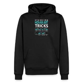 Hartnäckige Hovawart-Tricks - Männer Premium Bio Hoodie - Schwarz - Vorne - Nico (187cm)