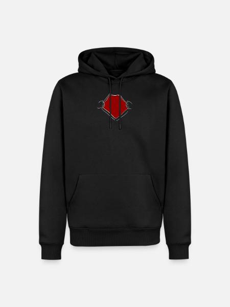 Tshirt tear open - Men’s Premium Organic Hoodie - black