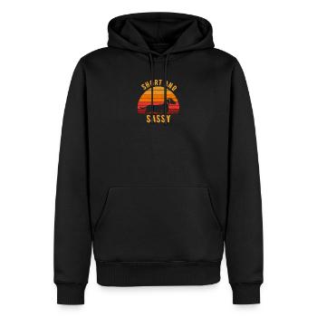 Teckel vintage drôle Weiner chien court Sassy - Sweat à capuche Premium bio Homme - noir - Devant - Nico (187cm)