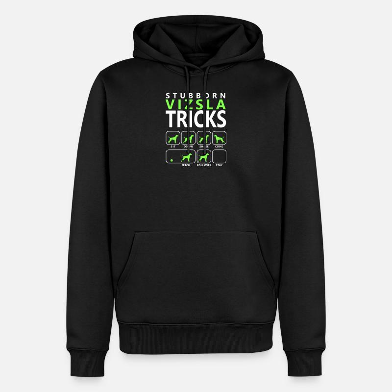 Astuces de Vizsla tenaces - Sweat à capuche Premium bio Homme - noir