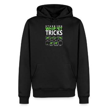 Stubborn Whippet Tricks - Men’s Premium Organic Hoodie - black - Front - Nico (187cm)