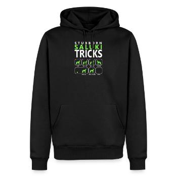 Stubborn Saluki Tricks - Men’s Premium Organic Hoodie - black - Front - Nico (187cm)