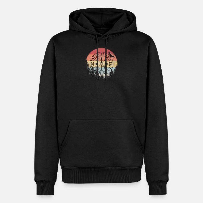 Runenschrift - Männer Premium Bio Hoodie - Schwarz