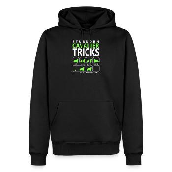 Stubborn Cavalier Tricks - Men’s Premium Organic Hoodie - black - Front - Nico (187cm)