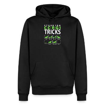 Stubborn Corgi Tricks - Men’s Premium Organic Hoodie - black - Front - Nico (187cm)