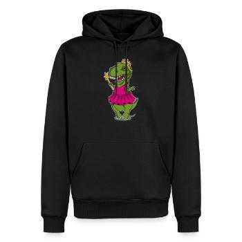 Dino princess ballerina ballet - Men’s Premium Organic Hoodie - black - Front - Nico (187cm)