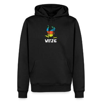 Känguru. Witzig. - Männer Premium Bio Hoodie - Schwarz - Vorne - Nico (187cm)