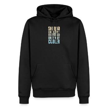 Ski Dad Like A Regular Dad Only Way Cooler - Männer Premium Bio Hoodie - Schwarz - Vorne - Nico (187cm)