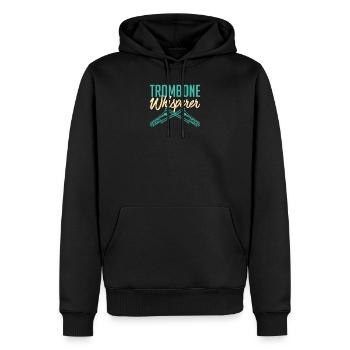 Trombone Whisperer Music Lover Marching Band Cuivres - Sweat à capuche Premium bio Homme - noir - Devant - Nico (187cm)