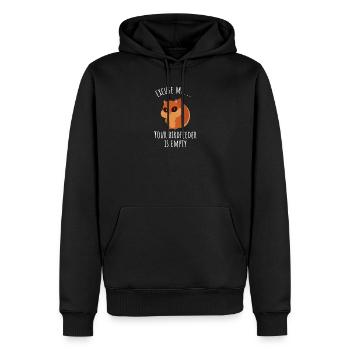 Excuse Me Your Birdfeeder Is Empty | Squirrel Gift - Men’s Premium Organic Hoodie - black - Front - Nico (187cm)