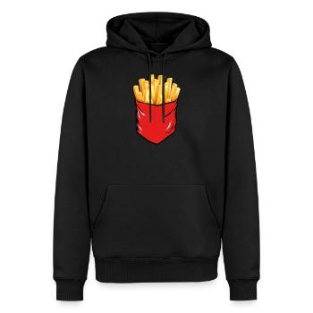 Pommes Frites - Männer Premium Bio Hoodie - Schwarz - Vorne - Nico (187cm)