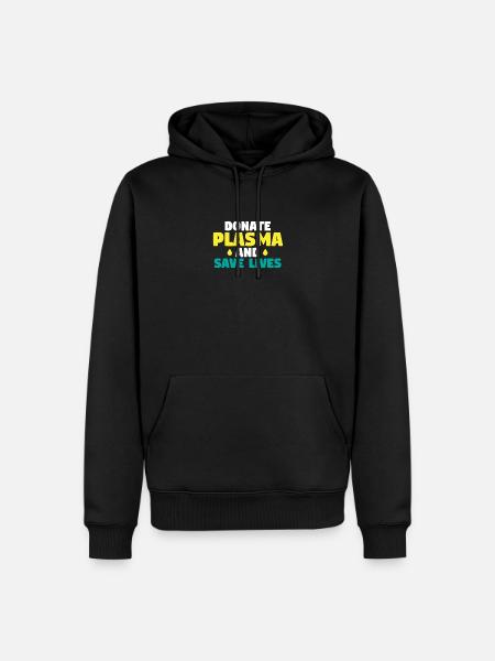 Donate Plasma And Save Lives - Men’s Premium Organic Hoodie - black