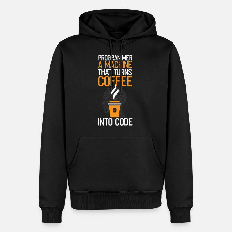 Lustiger Programmierer Spruch - Männer Premium Bio Hoodie - Schwarz