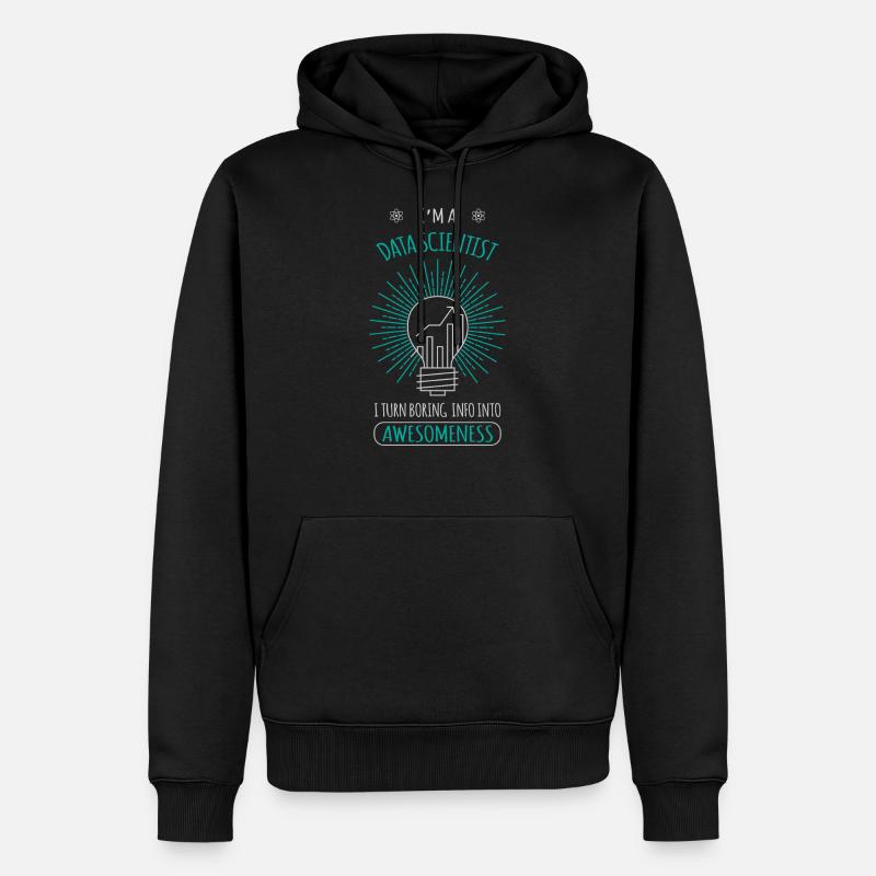Data scientist Geschenk Informatik - Männer Premium Bio Hoodie - Schwarz