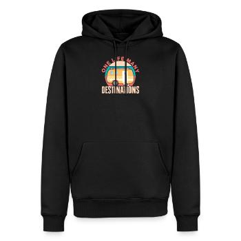 Camping design pour camper campeur cool - Sweat à capuche Premium bio Homme - noir - Devant - Nico (187cm)