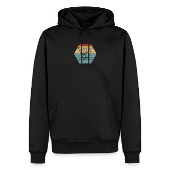 Surf shaka, surf design - Männer Premium Bio Hoodie - Schwarz - Vorne - Nico (187cm)
