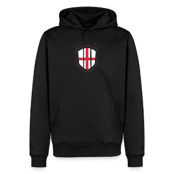 england shield - Men’s Premium Organic Hoodie - black - Front - Nico (187cm)
