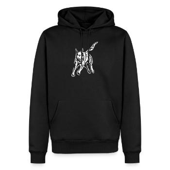 Chien de bétail australien « Black Edition » - Sweat à capuche Premium bio Homme - noir - Devant - Nico (187cm)