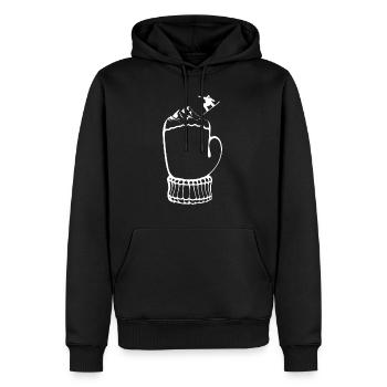 Beer - Mountain - Snowboarding - (2) - Men’s Premium Organic Hoodie - black - Front - Nico (187cm)