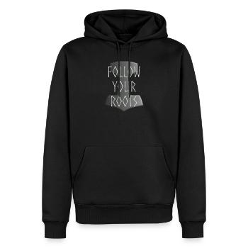 Mjölnir Donar Hammer Thor - Suivez votre gris Roots - Sweat à capuche Premium bio Homme - noir - Devant - Nico (187cm)