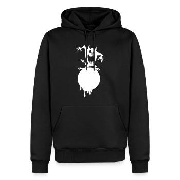 Das Monster auf dem weißen Planeten - Männer Premium Bio Hoodie - Schwarz - Vorne - Nico (187cm)