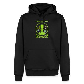 UFO, flying saucer, UFO - Men’s Premium Organic Hoodie - black - Front - Nico (187cm)