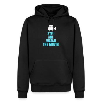 Films, Théâtre, Caméra, Déclaration, Soirée cinéma, Films - Sweat à capuche Premium bio Homme - noir - Devant - Nico (187cm)
