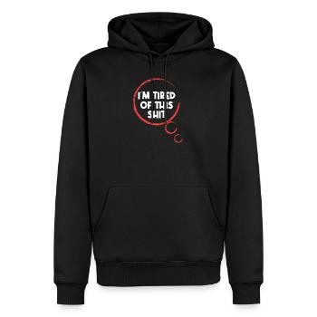 Gleichgültig Stateent Egal Ist Mir Wurscht - Männer Premium Bio Hoodie - Schwarz - Vorne - Nico (187cm)